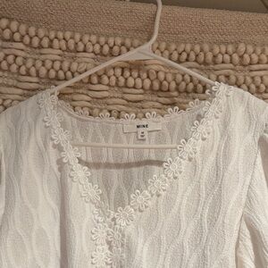 Mine White Floral Lace Top